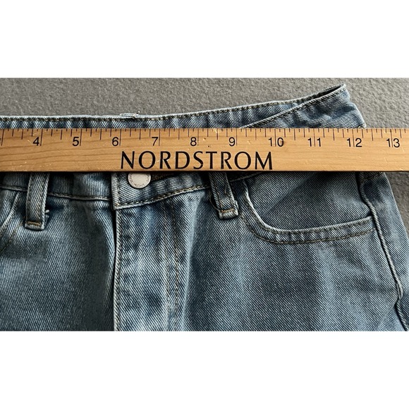 Shein Jeans Girls Size: 10Y | 24 x 23 Inseam Straight Leg Blue Distressed Denim - Picture 3 of 11